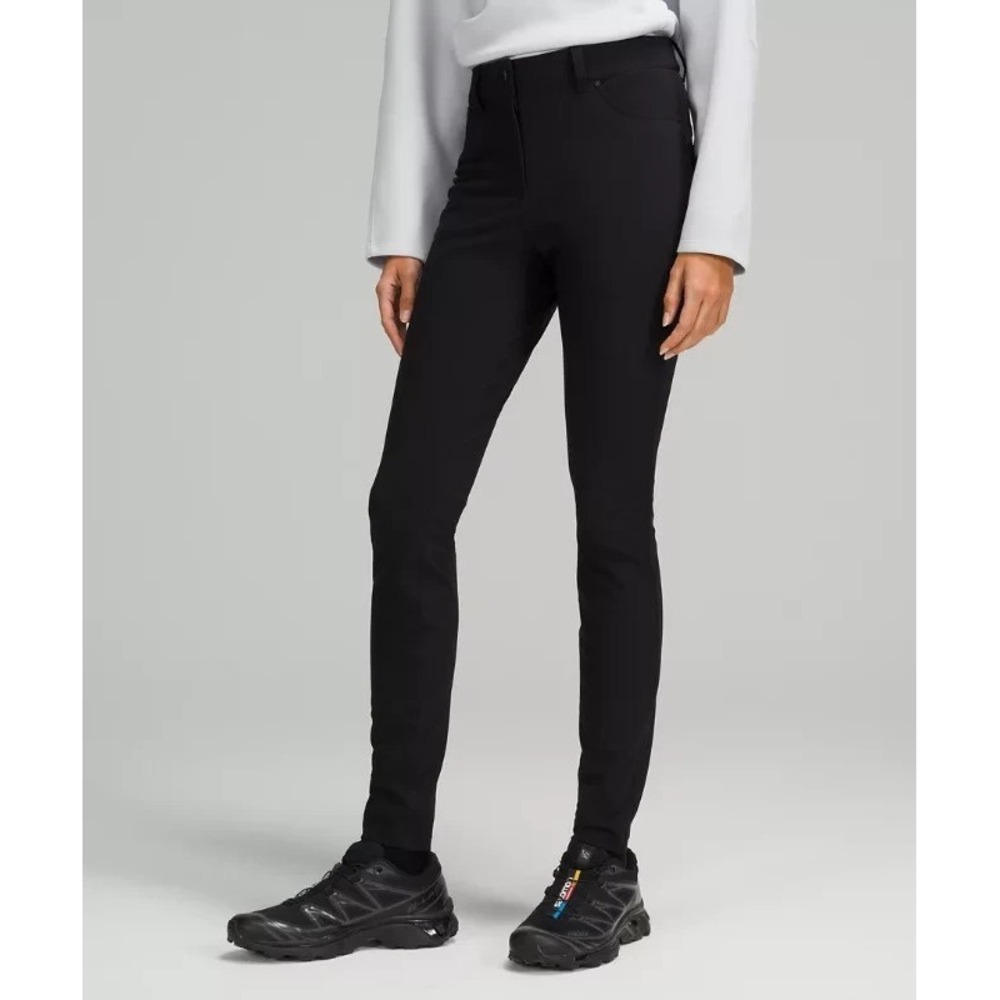 Lululemon City Sleek Pants Womens 28 Black Slim High Rise Casual Travel NWT $128